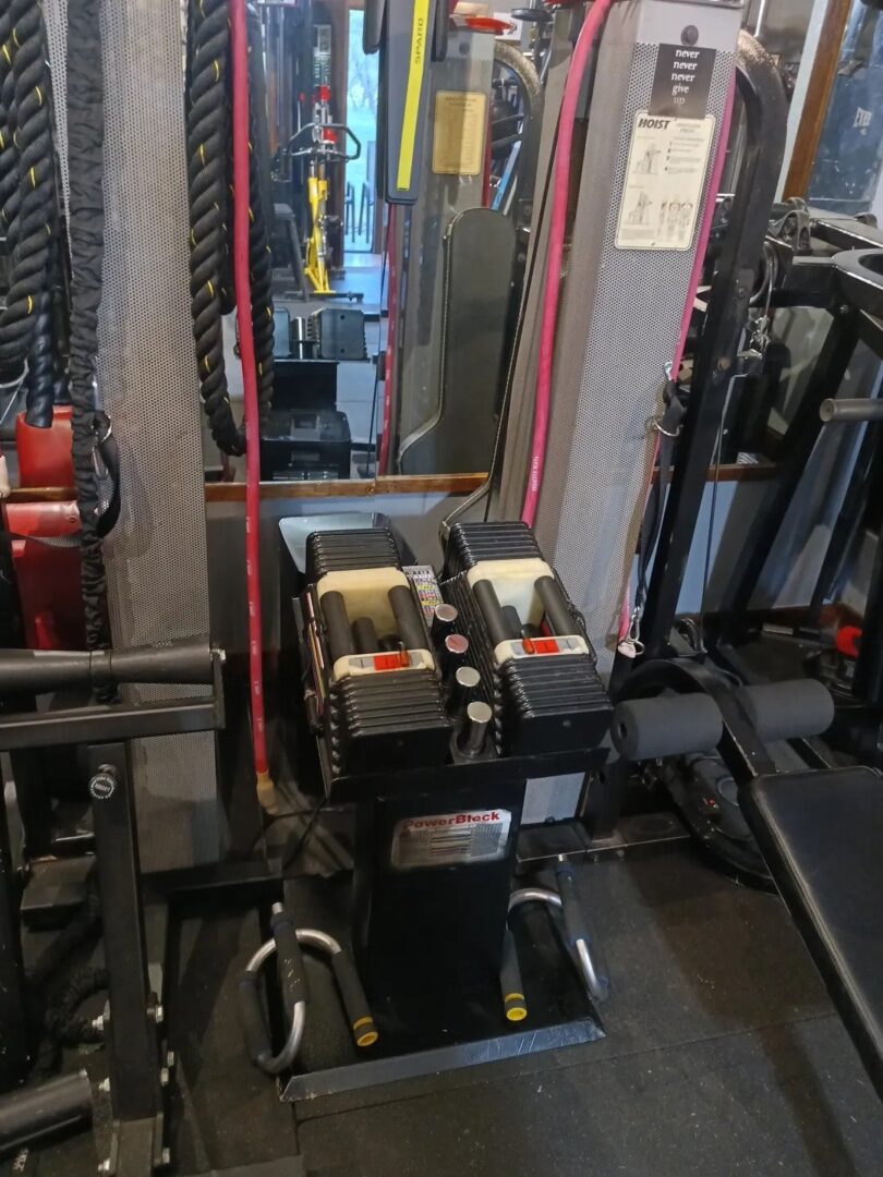 A gym with many different types of equipment.